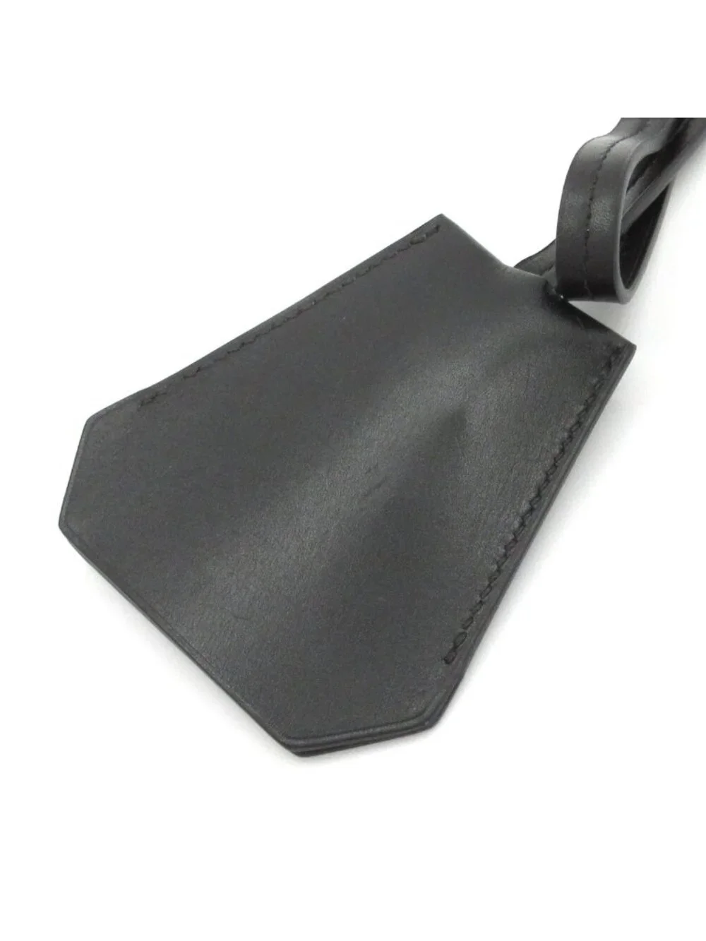 Hermes Necklace Clochette Leather Black